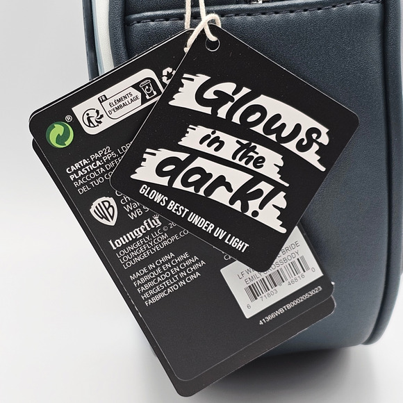 Loungefly Warner Bros. Tim Burton's Corpse Bride Emily Blue Crossbody Bag Purse - Picture 11 of 13